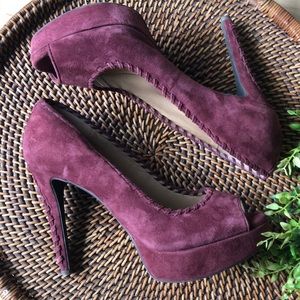Antonio Melani Suede Pumos Merlot Wine